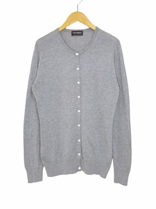 ジョンスメドレー JOHN SMEDLEY ニット カーディガン 長袖 コットン イギリス製 グレー size M レディース