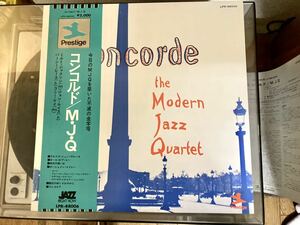 レコード　帯付きTHE MODERN JAZZ QUARTET CONCORDE モダン・ジャズ・カルテット MJQ コンコルド　LP Prestige LPR-88006