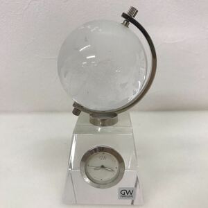 127　中古　GW　NARUMI　グラスワークス　ナルミ　グローブクロック　地球儀　ナルミ　時計　記念品　刻印