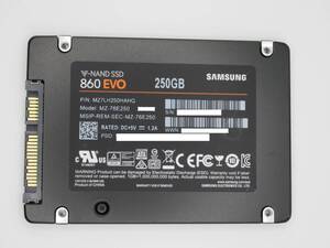 ♪♪1円 ～スタートSAMSUNG SSD 860EVO 250GB MZ-76E250 2.5インチ 中古♪♪使用時間:4785H