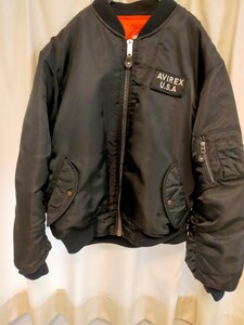 【極上品】AVIREX US.AIR.FORCE MA-1フライトジャケット MADE IN USA　米国製　L サイズ　 90s ヴィンテージブラック 