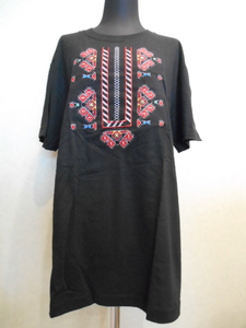 ブルガリア Tシャツ 刺繍 モチーフ ブラック 黒 M 半袖 男性用 192M