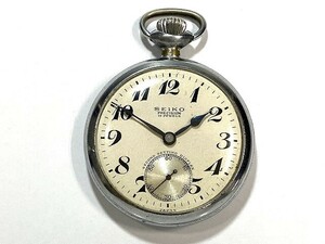 1円～ 中古 ジャンク SEIKO セイコー プレシジョン 懐中時計 15石 昭和35年 6244 国鉄 SS スモセコ 白文字盤 メンズ 腕 時計 手巻き