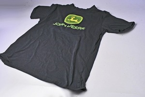 JOHN DEERE ★ ロゴTシャツ ★ 黒 Mサイズ ★ 綿100% ★ ディア・アンド・カンパニー ★ アメリカ 重機メーカー ★