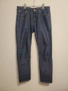 used A.P.C petit new standard 31 ストレッチ インディゴ デニムパンツ APC プチニュースタンダード アーペーセー ボタンフライ ジーパン