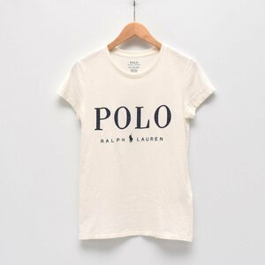 POLO RALPH LAUREN ポロラルフローレン 綿100% ロゴ 刺繍 Tシャツ カットソー SIZE:XS ※参1.1万円 [S106413]