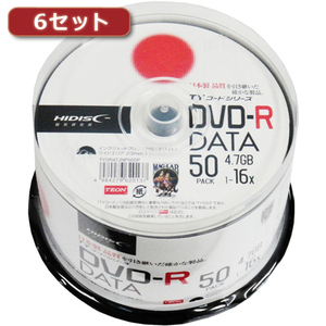 300枚セット(50枚X6個) HI DISC DVD-R(データ用)高品質 TYDR47JNP50SPX6 /l