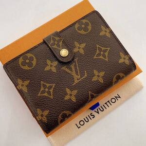 H1767【外観極美品】ルイヴィトンLOUIS VUITTON ヴィエノワ がま口折り財布 モノグラム　ウォレット メンズ レディース カード入れ×4