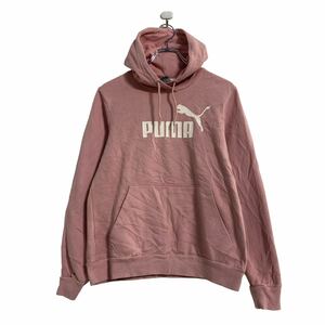 PUMA ロゴ スウェット パーカー キッズ L ピンク プーマ プルオーバー 古着卸 アメリカ仕入 a605-8366