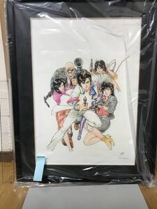 複製原画 シティーハンター CITY HUNTER 北条司 直筆サイン入 冴羽リョウ 槇村香 限定 版画 シルクスクリーン ジークレー