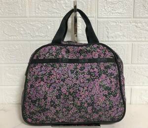 no23499 LeSportsac レスポートサック USA製 ナイロン 花柄 ハンド トート ミニボストン バッグ ☆