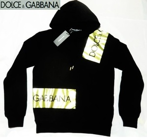 ★新品! DOLCE&GABBANA リッチでお洒落!!存在感抜群☆G9JQ3T ちょいワル大人の今ドキ!!格上げ☆お目立ち♪テープロゴパーカー＜48＞伊製D&G