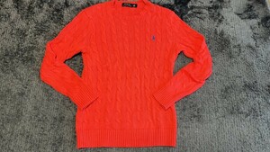 POLO RALPH LAUREN ケーブルニットセーター　XSサイズ　ピンク