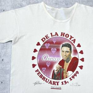 90s Oscar De La Hoya ビッグサイズ Tシャツ デラホーヤ　　90年代 ビンテージ オールド ボクシング ボクサー オスカー 1999年 柳10053