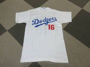 90s ドジャース SALEM 野茂英雄モデル Tシャツ Mサイズ USA製 シングルステッチ 白 16 ヴィンテージ メジャーリーグ 当時物 Nomo Dodgers