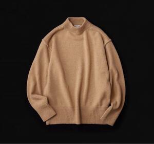 定価129800円 新品 NICENESS 23AW GOLDRING 1950〜60s グアナコ モックネック ミリタリー デッキ ニット NN-2202K12 ナイスネス M