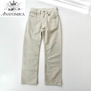 ANATOMICA 618 ORIGINAL アナトミカ モールスキン618オリジナル 28 レディースサイズ アイボリー ストレートパンツ ノーサイドシーム 秋冬