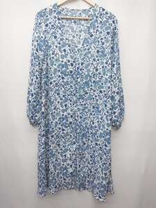 ◇ ⊂ AZUL BY MOUSSY ペイズリー 長袖 ロング　シャツ　カーディガン　ガウン サイズM ブルー レディース P