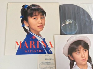 渡辺満里奈 / MARINA LP EPICソニー 28・3H-269 87年リリースアルバムカラーブックレットアンケート葉書あり秋元康安部恭弘