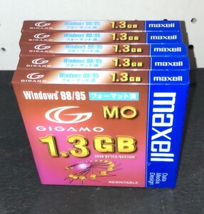 未使用 5枚1セット maxell MOディスク GIGAMO 1.3GB マクセル