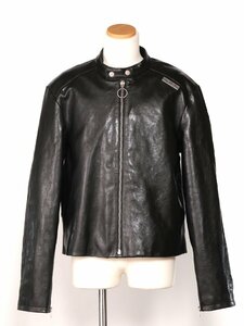 アクネ ACNE STUDIOS（アクネ ストゥディオズ）シングルライダース ジャケット ブラック サイズ50 Leather Biker Jacket in Black B70136