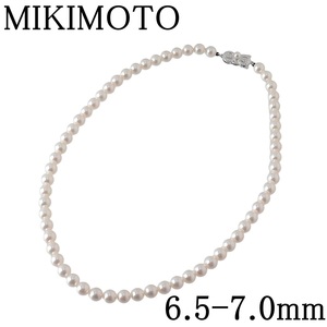 ミキモト パール ネックレス アコヤパール 6.5mm～7.0mm 43cm シルバー MIKIMOTO【18701】