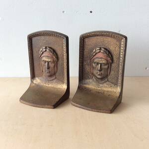 【アメリカ製】1930年代 ダンテ・アリギエーリ, ヴィンテージ ブックエンド 【JUDD 9973】/ Vintage Bookends, Dante Alighieri