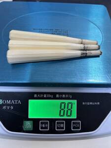 三味線 最高級 象牙風　糸巻 3本組 重量約88g　和楽器 天然素材 素六面取