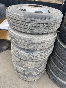 195/70R15 キャンター　鉄ホイール付き夏タイヤ　6本