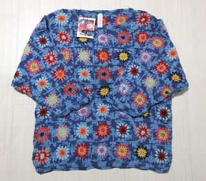 希少 macmahon knitting mills マクマホンニッティングミルズ かぎ針編み フラワー 花柄 花 ニット