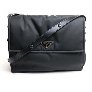 PRADA プラダ Re-Nylon ラージ パデッド ショルダーバッグ ブラック 1BD256 RDLN F0002 ユニセックス 中古 美品