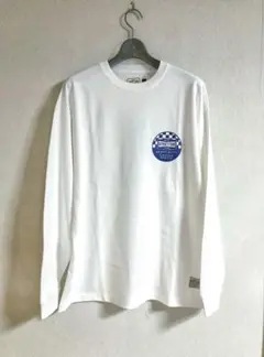 新作●SEVENTY FOUR 長袖Tシャツ チェッカーフラッグ【L】新品 白