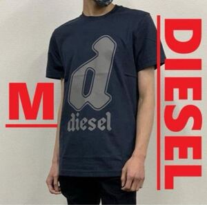 ディーゼル　半袖　Tシャツ　ネイビー　ロゴ　Mサイズ　T-DIEGOR 13-H　A17092 RPATI 81E　DIESEL 