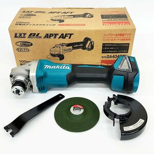 美品 makita マキタ 100mm 充電式ディスクグラインダー GA404DZN 18V 本体 チップソー カバー 箱付き 2021年製 [M11797]