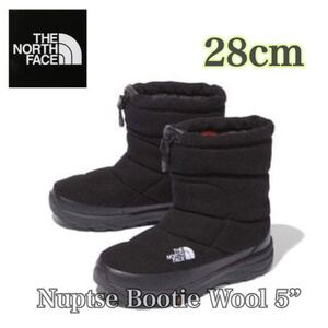 【新品未使用】THE NORTH FACE ノースフェイス ヌプシブーティーウール5“Nuptse Bootie Wool 5” （NF51978）TNFブラック　28cm箱無し