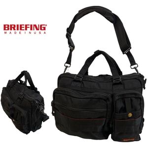 BRIEFING ブリーフィング MADE IN USA USA製 2WAY ボストンバッグ ショルダーバッグ ミリタリー バッグ ナイロン系 ブラック アーカイブ