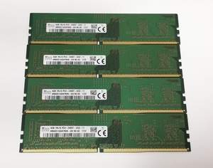 ■SK hynix 4GB 1Rx16 PC4-2400T HMA851U6AFR6N-UH デスクトップPC用メモリ DDR4 PC4-19200 4GBx4枚組 計16GB