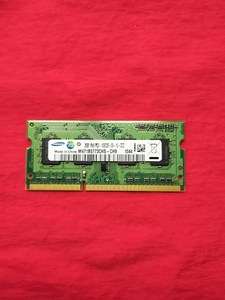 動作　現状品　ノートパソコン用メモリー　SAMSUNG サムソン 2GB メモリ PC3-10600S 