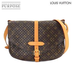 未使用 展示品 ルイ ヴィトン LOUIS VUITTON モノグラム ペルフォレ フローレ ソミュール ショルダー バッグ テュルコアーズ 90246619