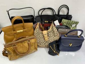 【COACH Pierre Cardin JUNKO PARAWAY HANAE MORI PRIMA CLASSE VALENTINO 他】　バッグ13点おまとめ