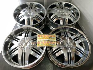 ＤＩＰ　アルミホイール　２４インチ　９ｊ　＋３０　メッキ　５穴　１５０　PCD1150　USA DOT-T