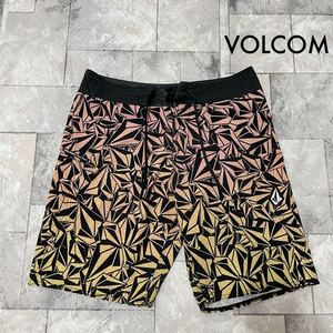 VOLCOM ボルコム MOD-TECH 水着 ショートパンツ ハーフパンツ 海パン ストリート スケボー 総柄 サイズ3０((M相当) 玉SS1985