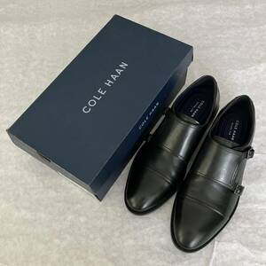 新品同様 半額 COLE HAAN コールハーン HARRISON ハリソン MONK モンクストラップ ダブルモンク 10M 27.5 黒 ブラック 革靴 ドレスシューズ