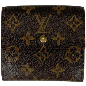 ルイ・ヴィトン Louis Vuitton ポルト モネ ビエ カルト クレディ 札入れ Wホック 二つ折り財布 モノグラム ブラウン M61652 レディー 中古