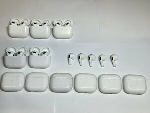 アップル Apple AirPods/エアポッズ 第3世代 A2566/A2897/A2565/A2564/充電ケース/イヤホン 合計29点/セットまとめ売りジャンク扱い（124