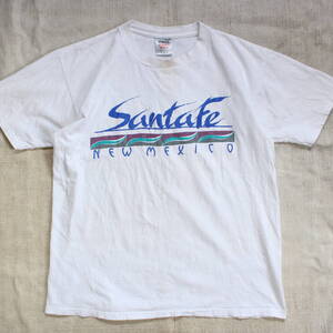 1990s サンタフェ ニューメキシコ ヴィンテージTシャツ Santafeジョージア オキーフ タオス ナバホ グラフィック アート アメリカ古着 XL