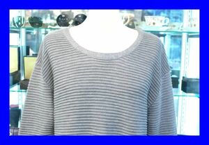 ○美品 セシルマクビー CECIL McBEE ニット 長袖 カットソー Mサイズ グレー J0130