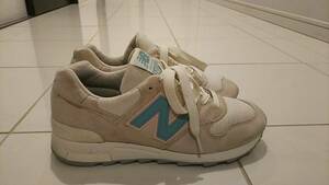 女性サイズ ニューバランス New Balance W1400CHS US8 25cm USA製 オフホワイト/ピンクベージュ/エメラルドグリーン　M1400 24cm~24.5cm 