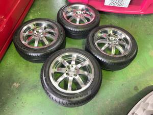 DEEPSRACING★無限 mugen NR 15インチ 6.5J +45 PCD100 4本セット タイヤ付き 185/55R15★検)EF8 EF9 EG6 EG9 B16A シビック