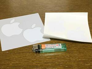 Mac apple シール ステッカー ４枚 純正 白 アップル マック リンゴ